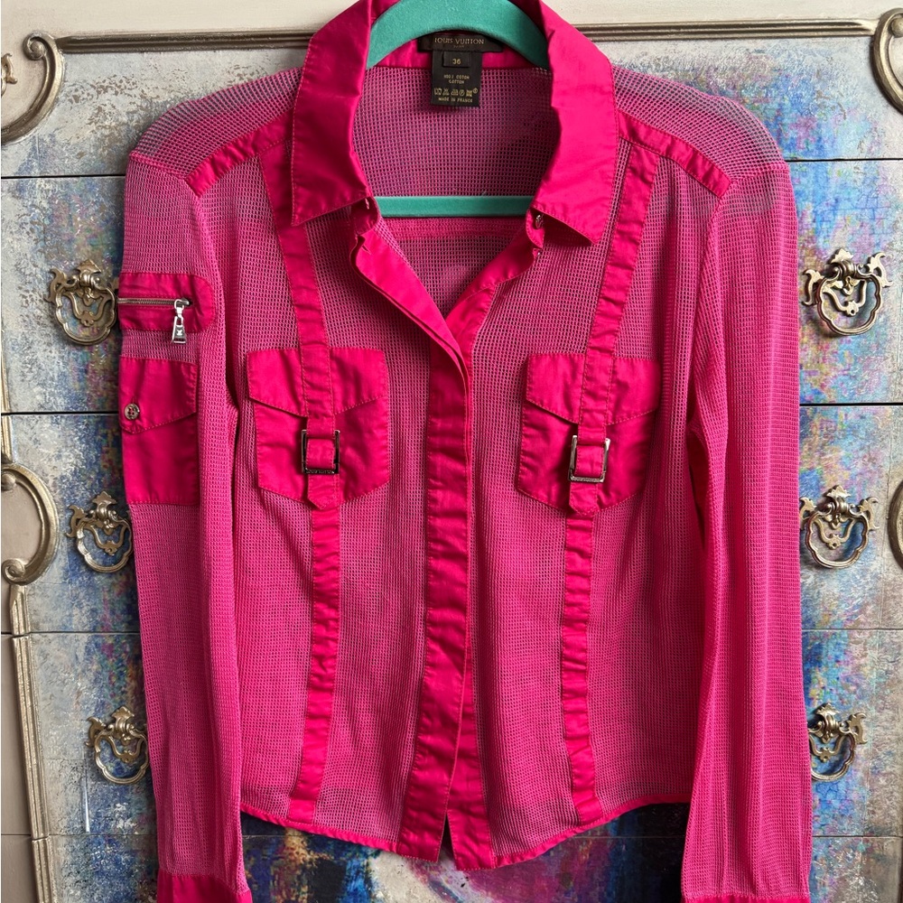 Louis Vuitton Sheer Button-Up Shirt - Picture 1 of 7